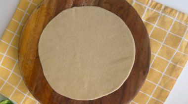 4-in-1 stuffed paratha with four fillings folded into quadrants 6